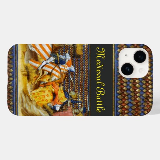 MEDIEVAL BATTLE, BESTRIJDENDE KNIGHTS HORSEBACK Case-Mate iPhone CASE (Achterkant (horizontaal))