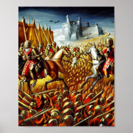 Medieval Battlefield AI Digital Art Poster #02