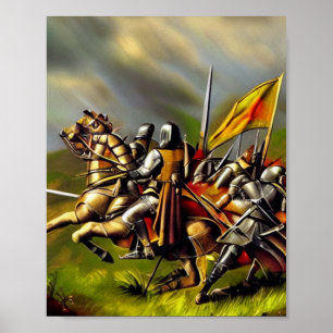 Medieval Battlefield AI Digital Art Poster #04