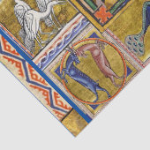 MEDIEVAL BESTIAIR, HARPY EN CENTAUR, BOSDIEREN TISSUEPAPIER (Detail)