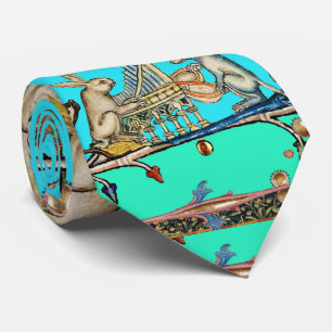 MEDIEVAL BESTIAIR MAKEN MUZIEK, konijn, hond Blue Stropdas