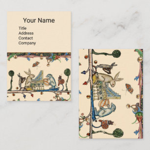 MEDIEVAL BESTIAIR MAKEN MUZIEK, konijn, hond Visitekaartje