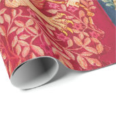 MEDIEVAL BESTIAIRE LEVENS, zoals beest in rood bla Cadeaupapier (Rol Hoek)