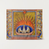 MEDIEVAL BESTIARY, PHOENIX IN RED FLAMES, LIFE TRE WANDKLEED (Voorkant (horizontaal))