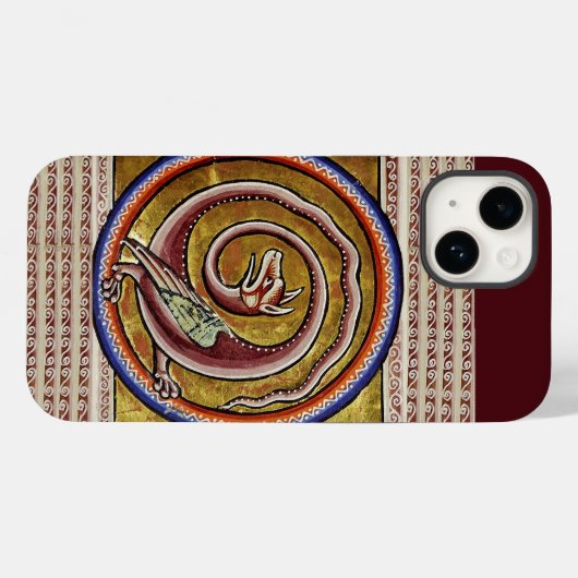 MEDIEVAL BESTIARY, SNAKE DRAGON CIRCLS Case-Mate iPhone CASE (Achterkant (horizontaal))