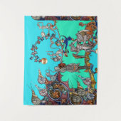 MEDIEVAL BESTIARY WAR, KNIGHTS, GIANT SNAILS Blue Wandkleed (Voorkant)