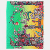 MEDIEVAL BESTIARY WAR, KNIGHTS, GIANT SNAILS Green Fleece Deken (Voorkant)