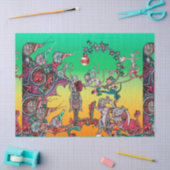 MEDIEVAL BESTIARY WAR, KNIGHTS, GIANT SNAILS Green Tissuepapier (Craft)