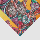 MEDIEVAL BESTIARY WAR, KNIGHTS, GIANT SNAILS Green Tissuepapier (Detail)