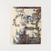 MEDIEVAL BESTIARY WAR, KNIGHTS, GIANT SNAILS Ivory Wandkleed (Voorkant)