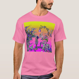 MEDIEVAL BESTIARY WAR, KNIGHTS, GIANT SNAILS Pink T-shirt