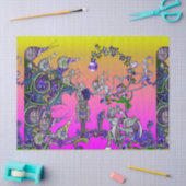 MEDIEVAL BESTIARY WAR, KNIGHTS, GIANT SNAILS Pink Tissuepapier (Craft)