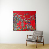 MEDIEVAL BESTIARY WAR, KNIGHTS, GIANT SNAILS Red Wandkleed (In Situ (horizontaal))