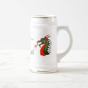 Medieval Beware van Dragons Bierpul