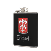 Medieval Black en Red Knight Shield Heupfles (Links)