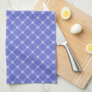 Medieval Blauw Diagonaal Patroon Theedoek