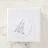 Medieval bodemkundig decoratief kapitaal A Bedankjes Labels (Met doos)