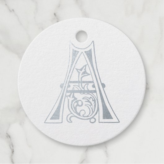 Medieval bodemkundig decoratief kapitaal A Bedankjes Labels (Voorkant)