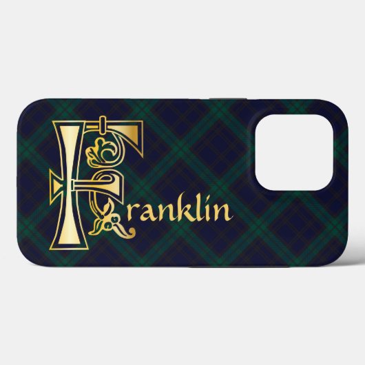 Medieval bodemkundig decoratief kapitaal F Case-Mate iPhone Case (Achterkant (horizontaal))