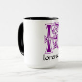 Medieval bodemkundig decoratief kapitaal F Mok (Voorkant links)