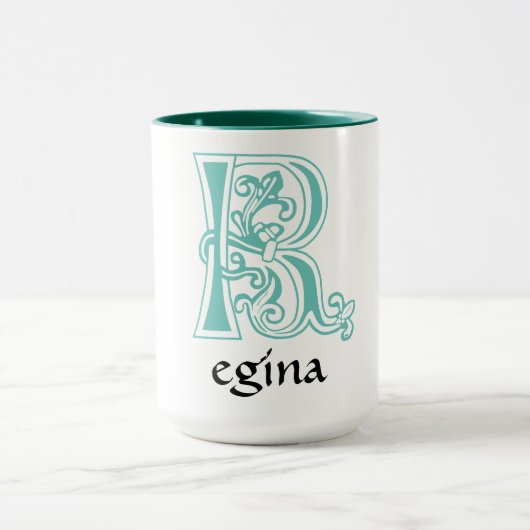 Medieval bodemkundig decoratief kapitaal R Mok (Midden)