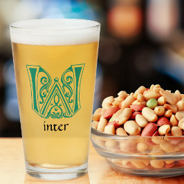 Medieval bodemkundig decoratief kapitaal W Glas