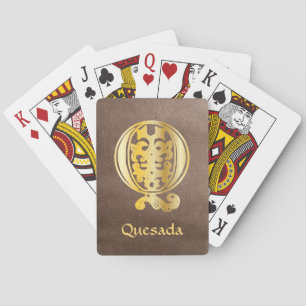 Medieval bodemkundig decoratief Q Pokerkaarten
