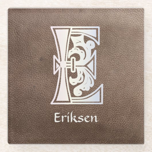 Medieval bodemkundig decoratief vermogen E Glazen Onderzetter (Voorkant)