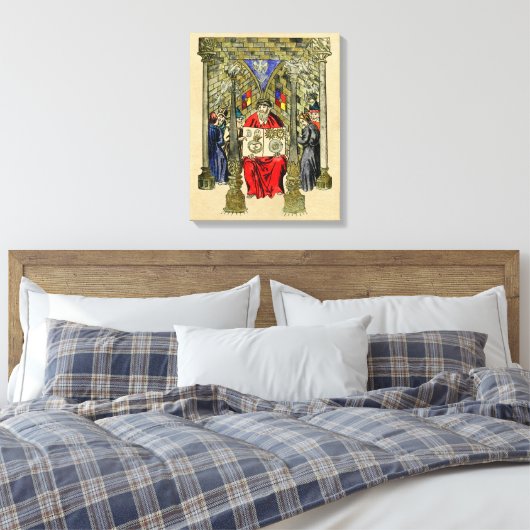 Medieval Boek Alchemy Canvas Afdruk (Insitu (Slaapkamer))