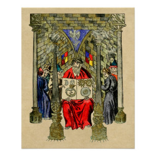 Medieval Boek Alchemy Perfect Poster