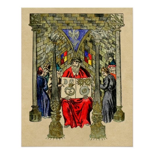 Medieval Boek Alchemy Perfect Poster (Voorkant)