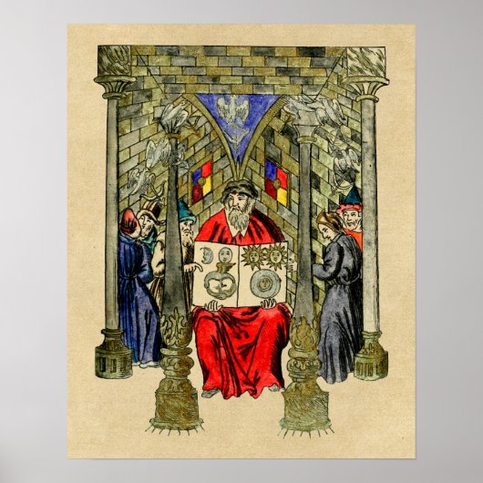Medieval Boek Alchemy Poster (Voorkant)