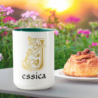 Medieval Botanisch Decoratief Kapitaal J