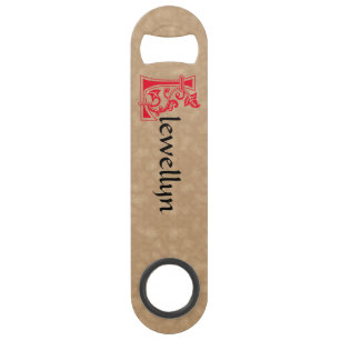 Medieval Botanisch Decoratief Kapitaal L Speed Flessenopener