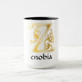 Medieval Botanisch Decoratief Kapitaal Z Mok (Midden)