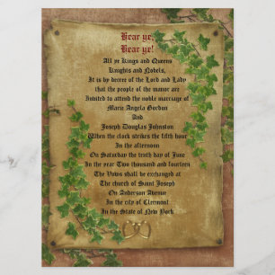 Medieval bruiloft Uitnodiging groot formaat