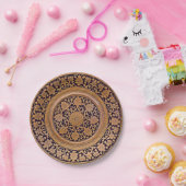 Medieval Carved Wood Print Paper Bord (Feest)