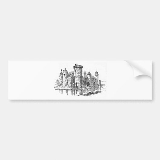 Medieval Castle Bumpersticker (Voorkant)