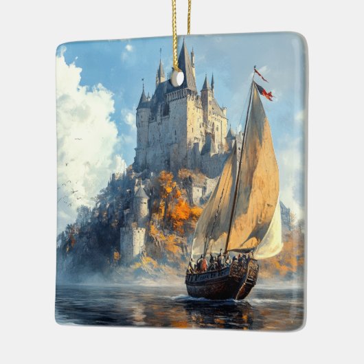 Medieval Castle Keramisch Ornament (Links)