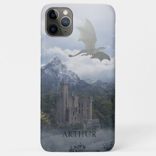 Medieval Castle met draak - gepersonaliseerd iPhone 11 Pro Max Hoesje