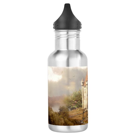 Medieval Castle River Run Waterfles (Links)