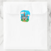 Medieval Castle Ronde Sticker (Tas)