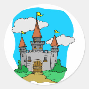 Medieval Castle Ronde Sticker