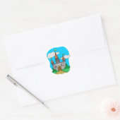Medieval Castle Ronde Sticker (Envelop)