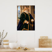 Medieval Cat Knight Fantasy Art Poster (Cuisine)