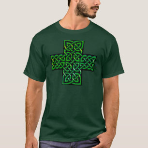 Medieval Celtic Cross Knoins Art Design T-shirt