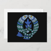 Medieval Celtic Knot Fish Briefkaart (Voorkant / Achterkant)
