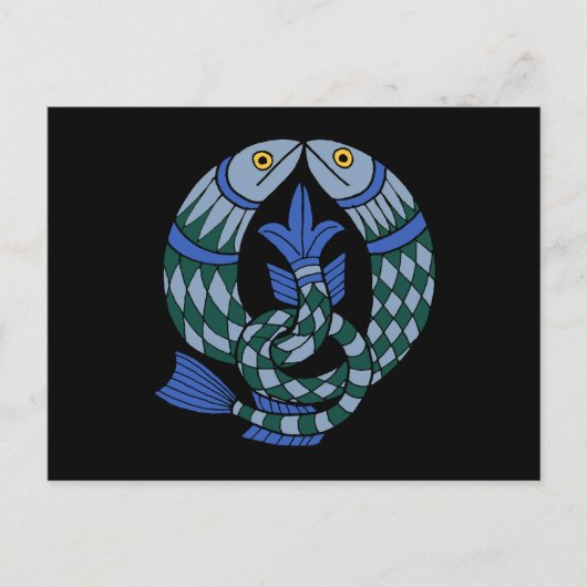 Medieval Celtic Knot Fish Briefkaart (Voorkant)