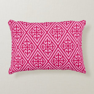 Medieval Cross Damask - Fuchsia Pink Decoratief Kussen
