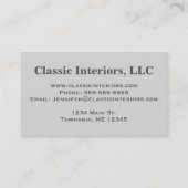 Medieval Cross Damask - Silver Grey / Grey Visitekaartje (Achterkant)